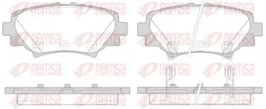 Тормозные колодки дисковые задняя ось REMSA 1570.02
