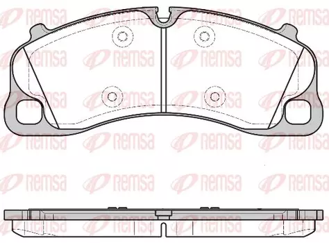 Тормозные колодки дисковые передняя ось REMSA 1597.00
