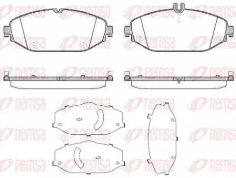 Тормозные колодки дисковые передняя ось REMSA 1618.00
