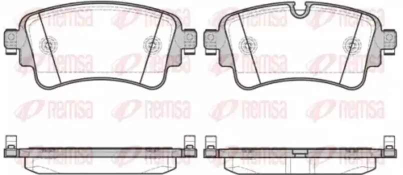 Тормозные колодки дисковые задняя ось REMSA 1669.08