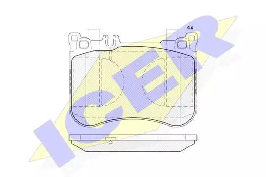 Тормозные колодки дисковые передняя ось ICER 182080