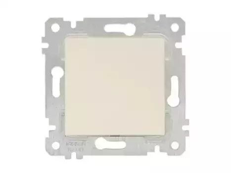 2200 401 0202 Выключатель 1-клав. (скрытый, без рамки, винт. зажим) кремовый, RITA, MUTLUSAN (10 A,