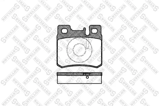 Тормозные колодки дисковые задняя ось STELLOX 293 020B-SX