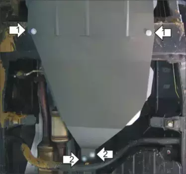 (2/0/0) Защита стальная 2 мм Д, КПП Tagaz Tager/Road Partner 05301 MOTODOR