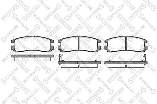 Тормозные колодки дисковые задняя ось STELLOX 302 002-SX