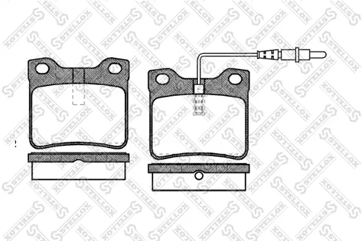 Тормозные колодки дисковые задняя ось STELLOX 332 022B-SX