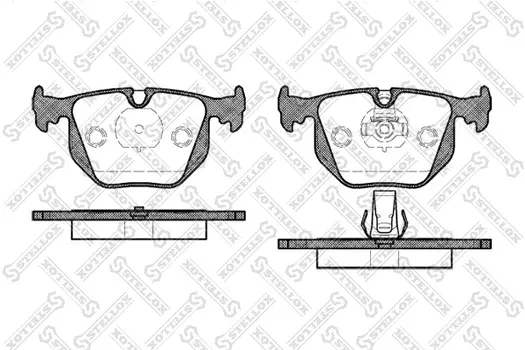 Тормозные колодки дисковые задняя ось STELLOX 392 020B-SX
