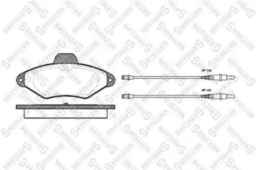 Тормозные колодки дисковые передняя ось STELLOX 449 004-SX