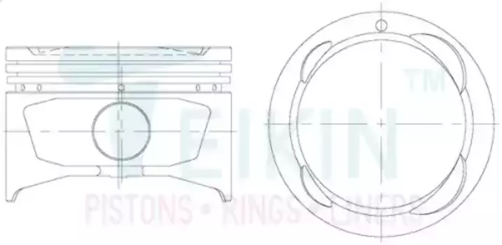 46277075 TEIKIN Поршень двигателя с пальцем 1шт 46277-075