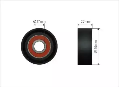 500019 РОЛИК П/КЛИН. РЕМНЯ BMW 3(E90), 5(F10/11), 6,7, X1 CAFFARO