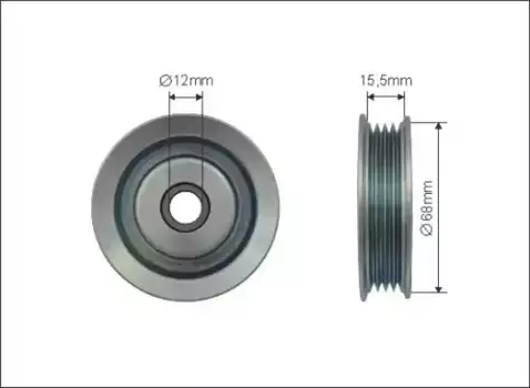 500127 РОЛИК П/КЛИН. РЕМНЯ МЕТАЛ GREAT WALL HOVER CAFFARO