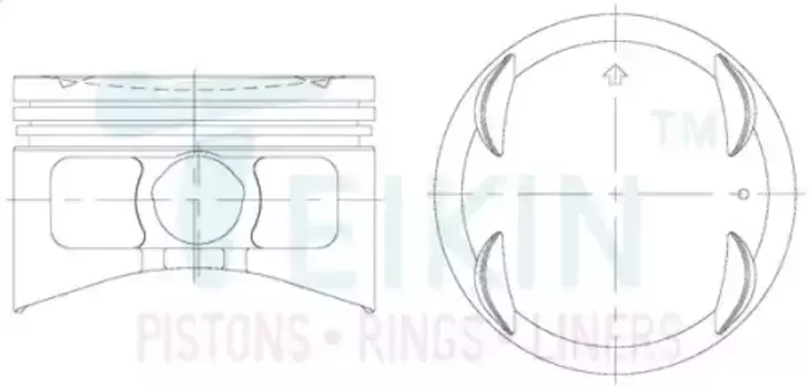 57101050 TEIKIN Поршень двигателя с пальцем 1шт 57101-050