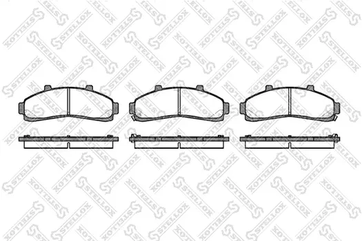 Тормозные колодки дисковые передняя ось STELLOX 582 002B-SX