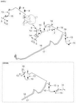 587183C500 ТРУБКА ТОРМОЗНОЙ СИСТЕМЫ KIA/HYUNDAI MOBIS