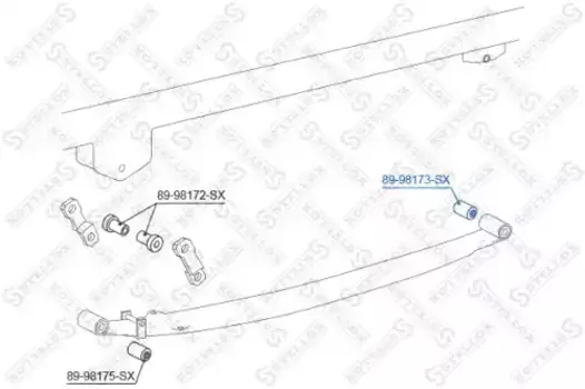 598 09173 [9038914007] !втулка рессоры нижн.\ Toyota Hi-Ace YH#/LH#/RZH# 82> 89-98173-SX STELLOX