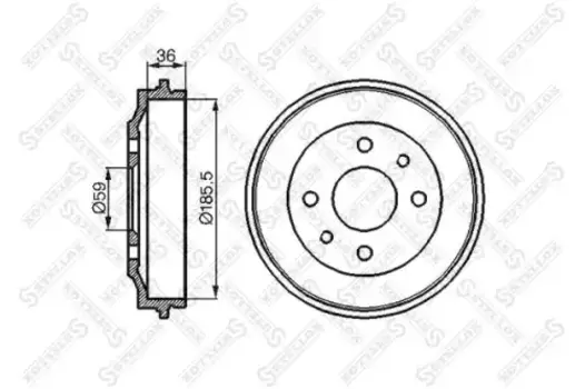 Тормозной барабан STELLOX 6025-2305-SX