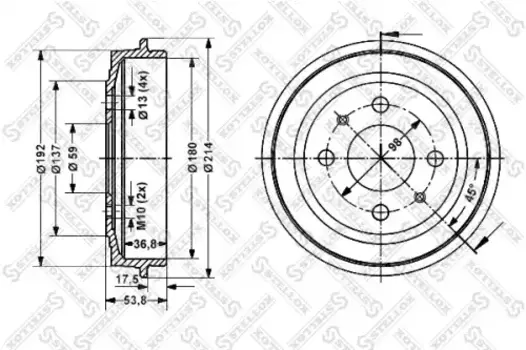 Тормозной барабан STELLOX 6025-2309-SX