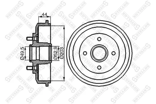 Тормозной барабан STELLOX 6025-2534-SX