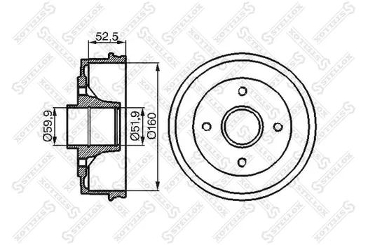 Тормозной барабан STELLOX 6025-3911-SX
