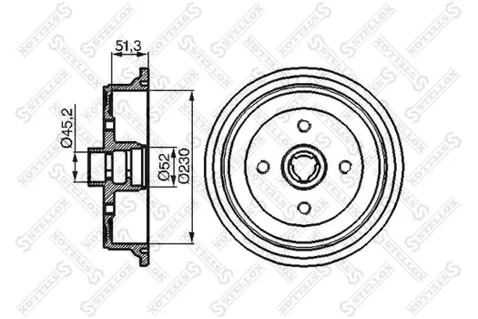 Тормозной барабан STELLOX 6025-4713-SX
