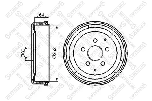 Тормозной барабан STELLOX 6026-4706-SX