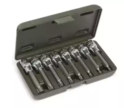 624298 Набор головок со вставкой 1/2' TORX (T20,T25,T30,T40,T45,T50,T55,T60), длина 100 мм, 8 штук ДЕЛО ТЕХНИКИ