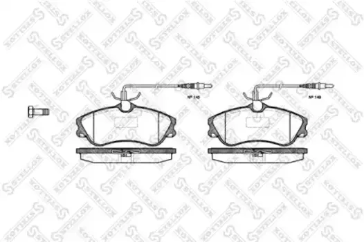 Тормозные колодки дисковые передняя ось STELLOX 645 004B-SX