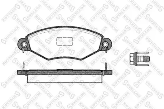 Тормозные колодки дисковые передняя ось STELLOX 654 010B-SX