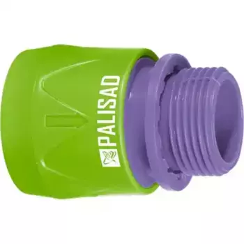 66175 Соединитель пластмассовый быстросъемный, внешняя резьба 3/4'// Palisad
