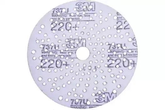 7100090177 3M 51423 737U круг абразивный с мультипылеотводом, 15 отверстий, 220+, 150 мм.