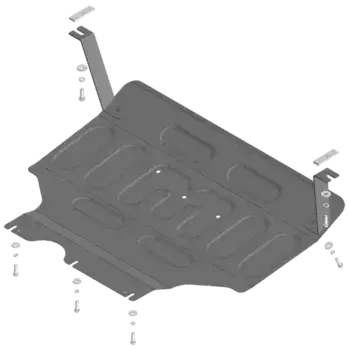 72304 Усиленная защита картера двигателя и КПП (2 мм, сталь) для Jetta VS5 2023-, Jetta VS7 2023- MOTODOR