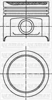 75,00 mm. Порш.+палец, с кольцами (1,75X2X3) 31-03888-000 YENMAK