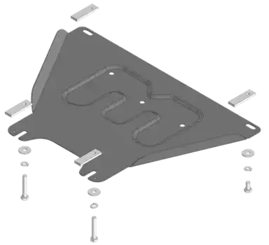 78702 Усиленная защита КПП (2 мм, сталь) для Sollers Atlant 2022- MOTODOR