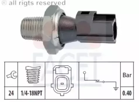 7.0156 ДАТЧИК ДАВЛЕНИЯ МАСЛА FACET ИТАЛИЯ