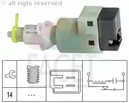 7.1107 ВЫКЛЮЧАТЕЛЬ ФОНАРЯ СИГНАЛА ТОРМОЖЕНИЯ FACET