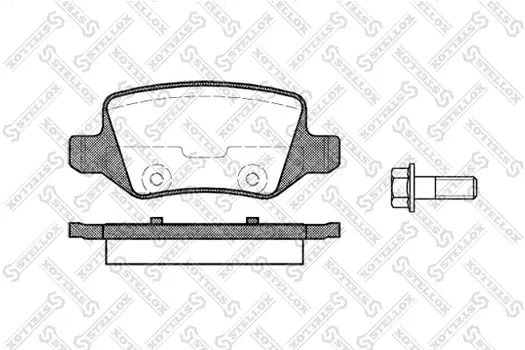 Тормозные колодки дисковые задняя ось STELLOX 829 000-SX