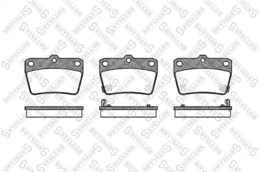 Тормозные колодки дисковые задняя ось STELLOX 850 002B-SX