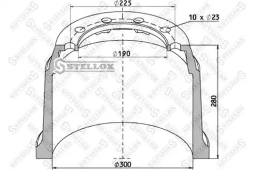 Тормозной барабан STELLOX 85-00004-SX