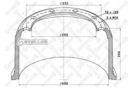 Тормозной барабан STELLOX 85-00012-SX