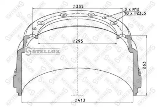Тормозной барабан STELLOX 85-00017-SX