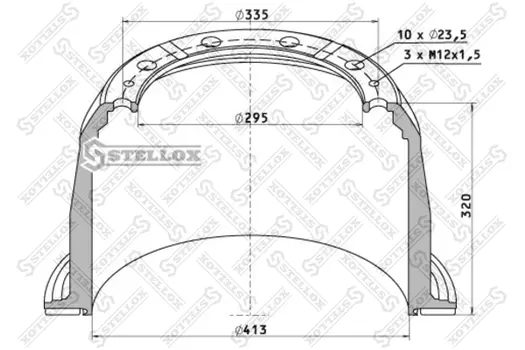 Тормозной барабан STELLOX 85-00035-SX