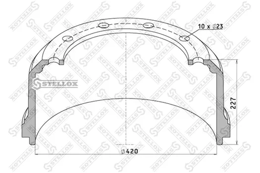 Тормозной барабан STELLOX 85-00044-SX