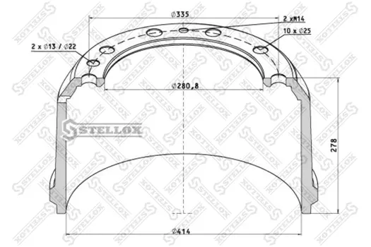 Тормозной барабан STELLOX 85-00060-SX