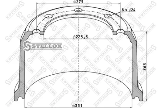 Тормозной барабан STELLOX 85-00133-SX
