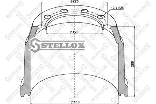 Тормозной барабан STELLOX 85-00192-SX