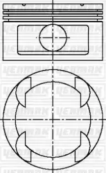 86,00 mm. Поршень с пальцем, c кольцами 31-03812-000 YENMAK