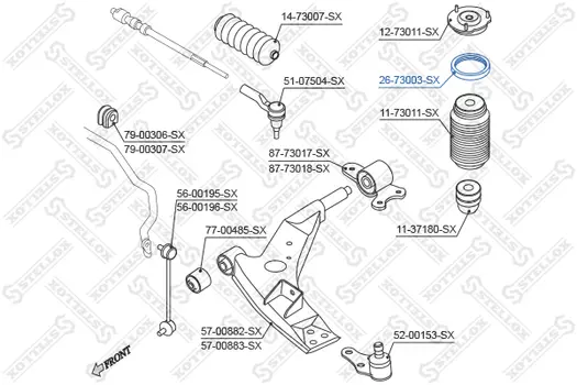 873 1603 [94535242] !подшипник опоры аморт.\ Daewoo Evanda 02> 26-73003-SX STELLOX