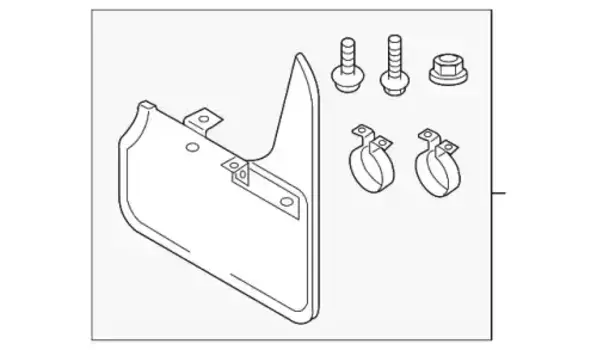8V3075116 1 комплект брызговиков левых и правых, Votex VAG