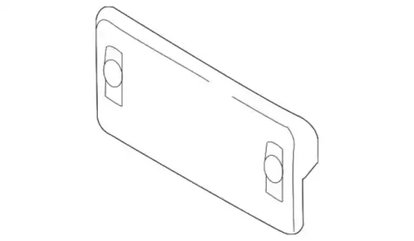 95B807287A1E0 Licence plate holder Black PORSCHE