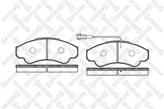 Тормозные колодки дисковые передняя ось STELLOX 970 001B-SX